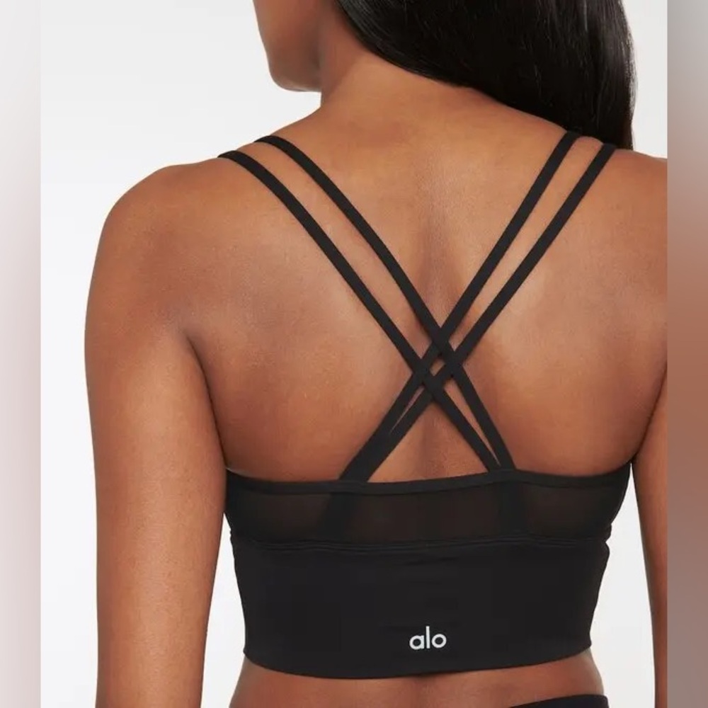 Alo Yoga Sneak Long Bra in Black - Size S - Picture 4 of 14